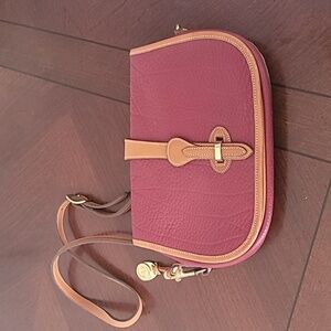Dooney and Bourke EUC Burgundy/Red Leather Crossbody Bag